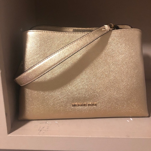 Michael Kors Handbags - Michael Kors Metallic Gold Satchel